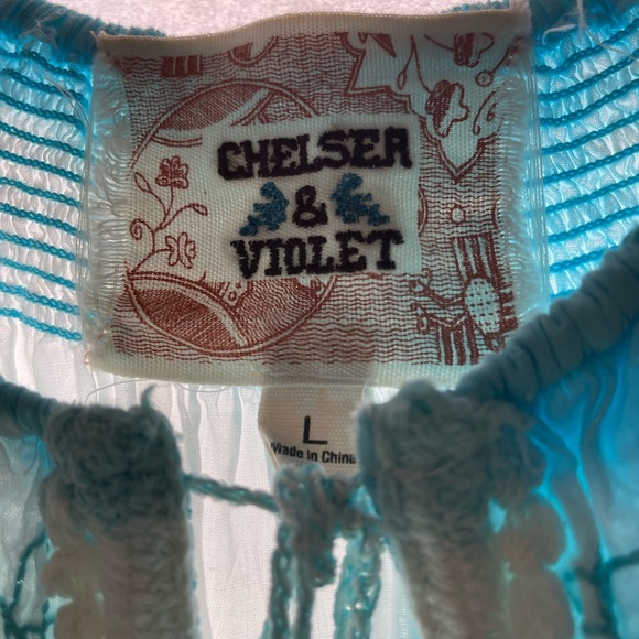 Chelsea and Violet the dyed turquoise blue Tunic Dress with Tassels and ruffles - Picture 5 of 9